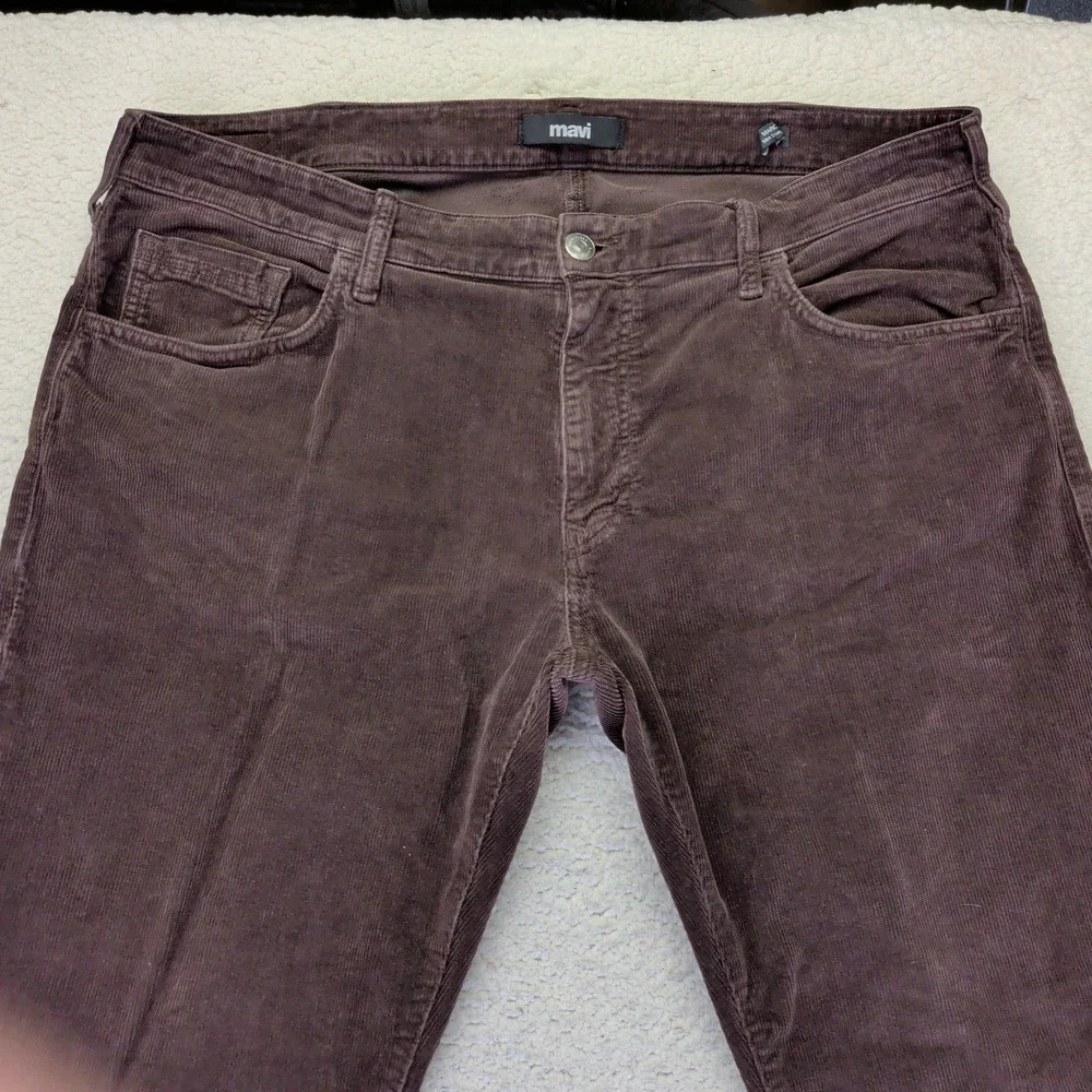 Mavi Marcus Slim Straight Leg Corduroy Pants Mens 40/30 Dark Brown‎ Stretch - Picture 5 of 10